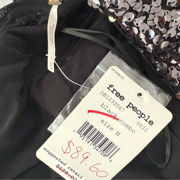 Free People Moonstruck Top Size M Black - Picture 11 of 13